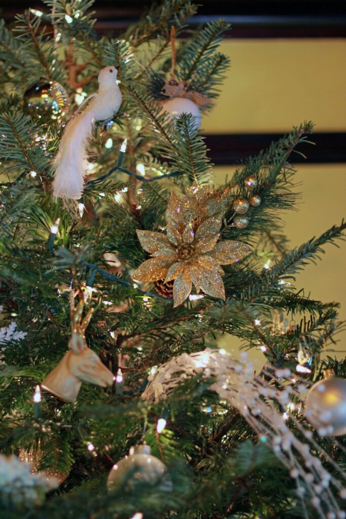 Gold & White Christmas Tree | All Things Kate